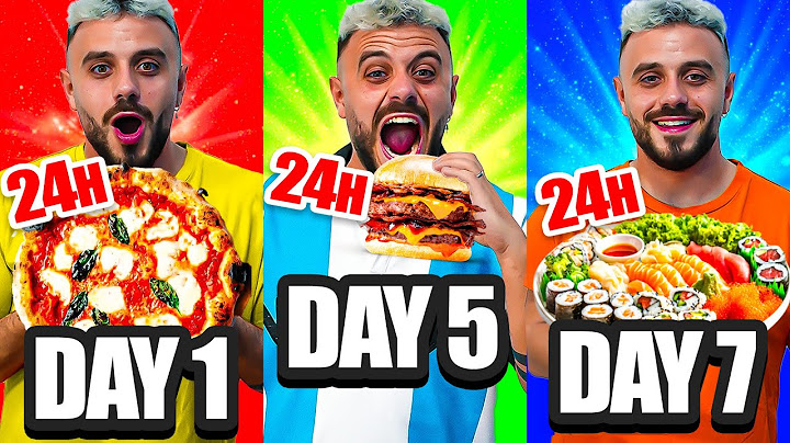 1 SETTIMANA di 24H CHALLENGE con CIBI DIVERSI 🍕🍔🍝