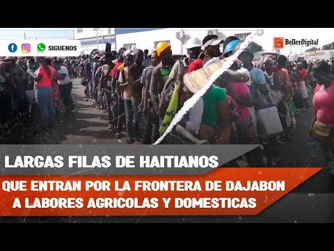 Largas filas de haitianos que entran por la frontera de Dajabón a labores agrícolas y domésticas