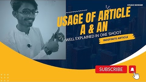 What is an Article? | Usage of Indefinite Articles in Sindhi language Part one | by Sir MC.