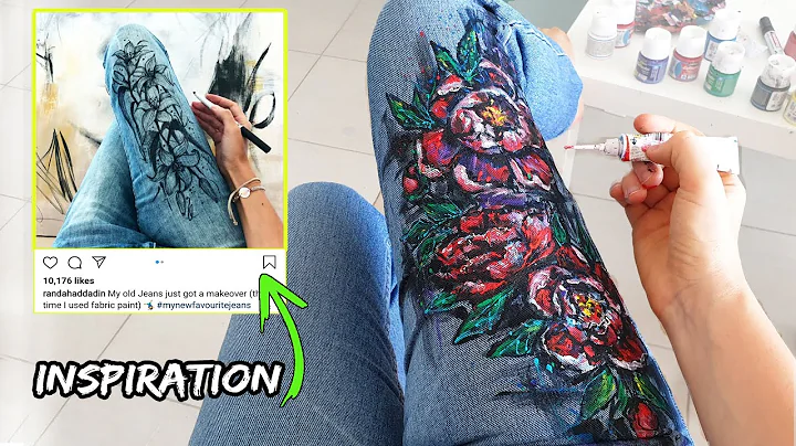 I tried painting Jeans like a Viral Instagram Arti...