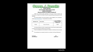 ✨Tspsc Group 4 merit list Results Released #viral video