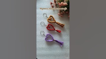 Macrame heart keychain design #apoorva_shakyamacramecrafts #macramekeychain #heartkeychain #macrame