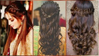 Very Beautiful & Easy Open Hair Hairstyle For Wedding/Haldi Mehndi/Sangeet  Party - YouTube