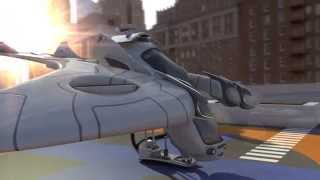 Flying Vehicle 3D Animation