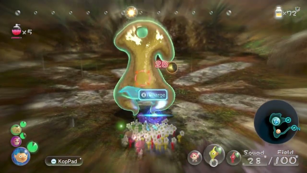 Pikmin 3 Deluxe - Hard - Day 27 - Formidable Oak - Vs Plasm Wraith