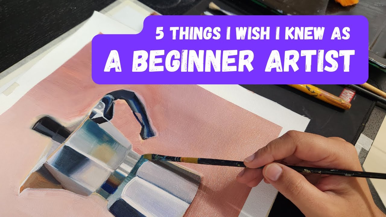 5 things I wish I knew as a Beginner Artist I Acrylic on Canvas - YouTube