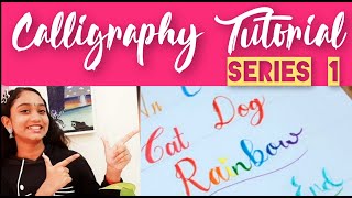 Modern Calligraphy Tutorial for beginners || PART 1 || Step-by-step Faux Calligraphy tutorial