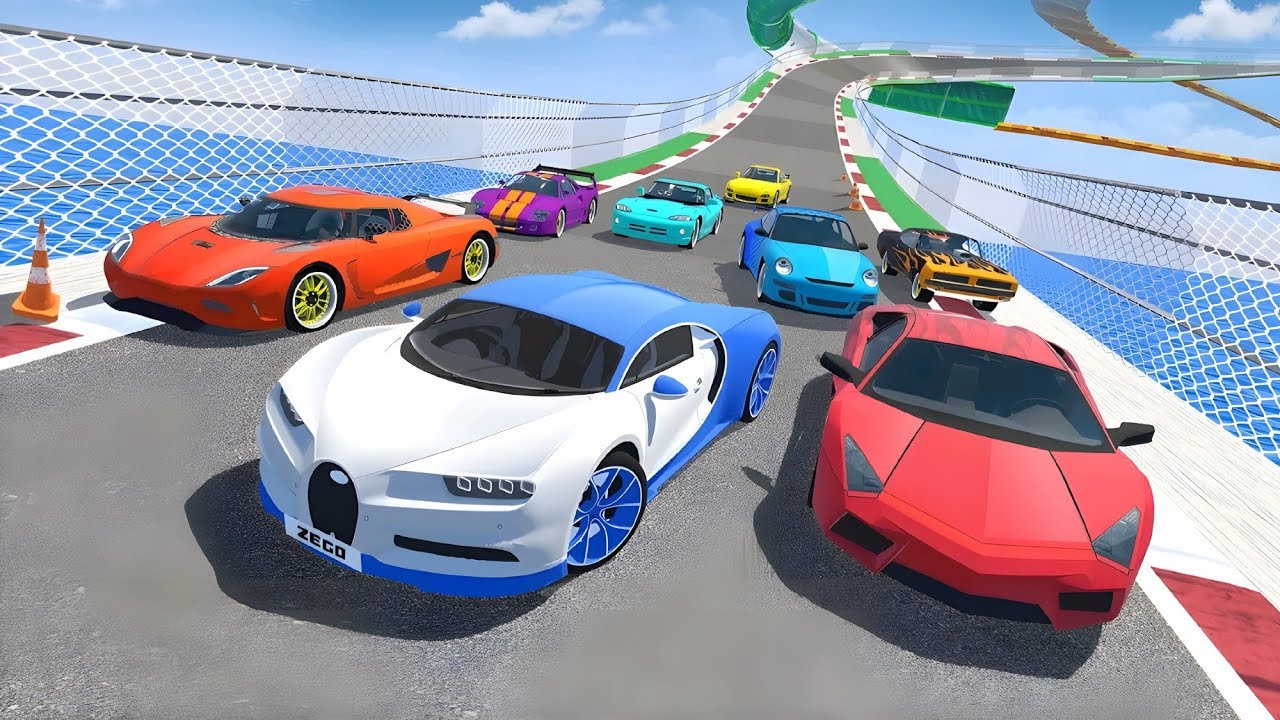 Mega Ramp Sport Car Racing 3D - Extreme Car Stunts -Android Gamepla #megaramp  #3dgames  #carracing