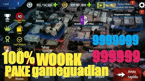 cara hack Zombie Hunter D-Day alimited perak & gold pake gameguardian simple