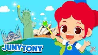 Pontos Turísticos 🌎 Monumentos do Mundo ✈️ Música Infantil | JunyTony em Português