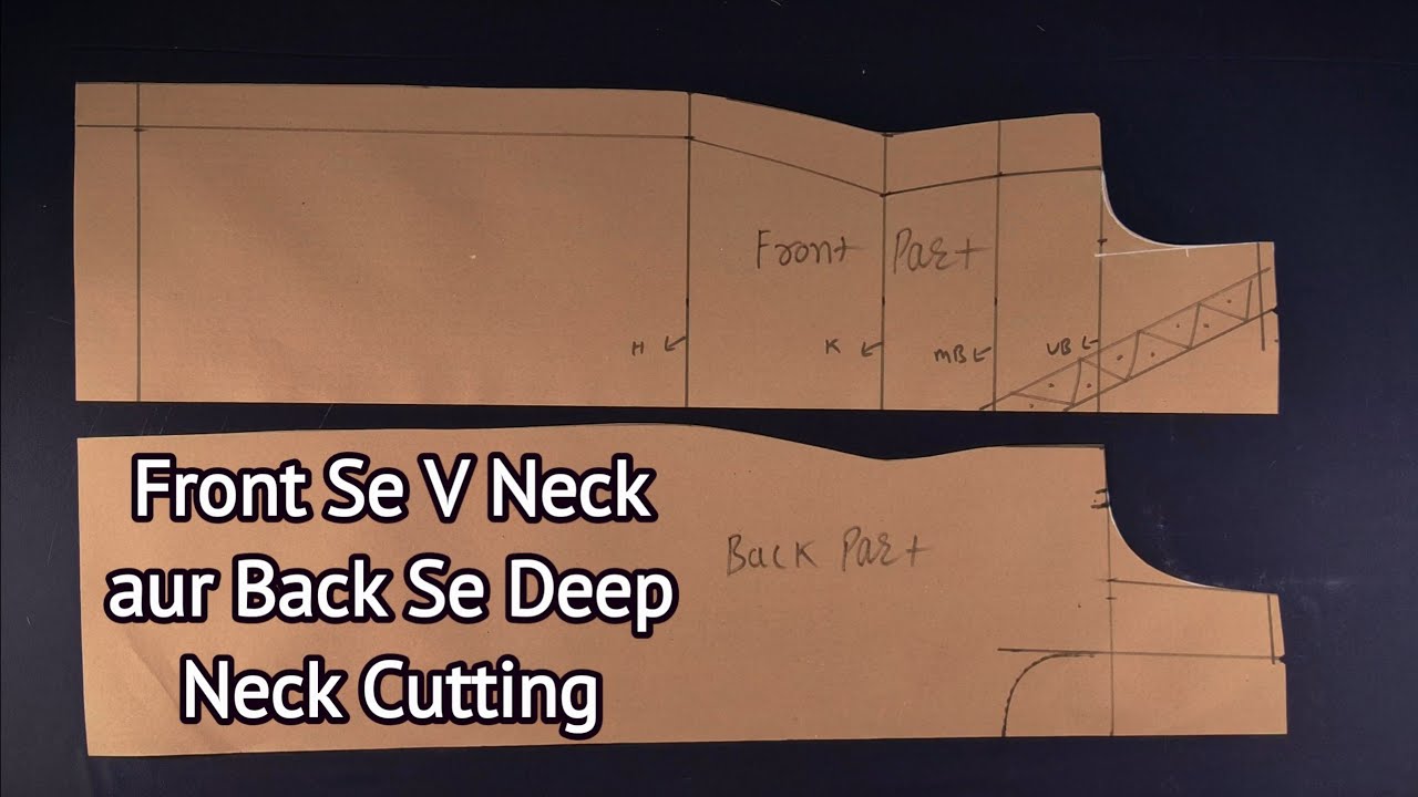 Front Se V Neck aur Back Se Deep Neck Cutting