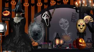 HALLOWEEN FACE PAINT AND MAKEUP AMBIENCE★HALLOWEEN MASKS, FRIDAY THE 13TH, SCREAM, MUSIC🎃👻🖤🪞💄 screenshot 3