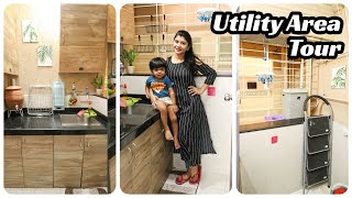 Small Utility Area Organization | Small Laundry Area Arrangement | Dry Terrace ~ Home 'n' Much More