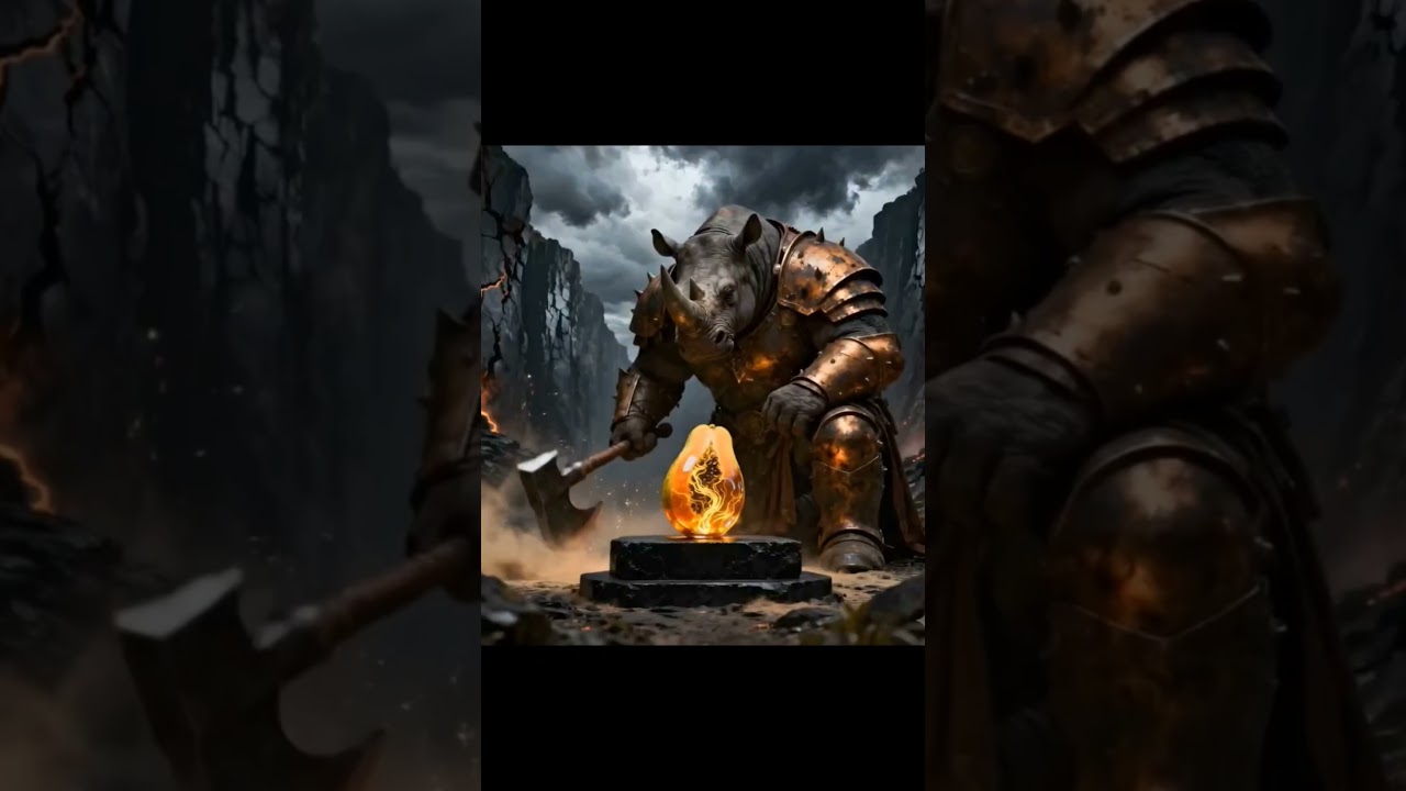 Dragon Monk, Master Rhino cutting giant glass fruits, wait for end ❤️ 