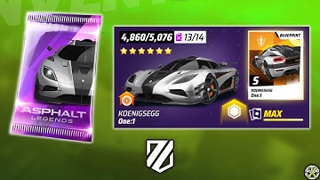 MAXing the Koenigsegg One:1: Asphalt Legends RTG #845