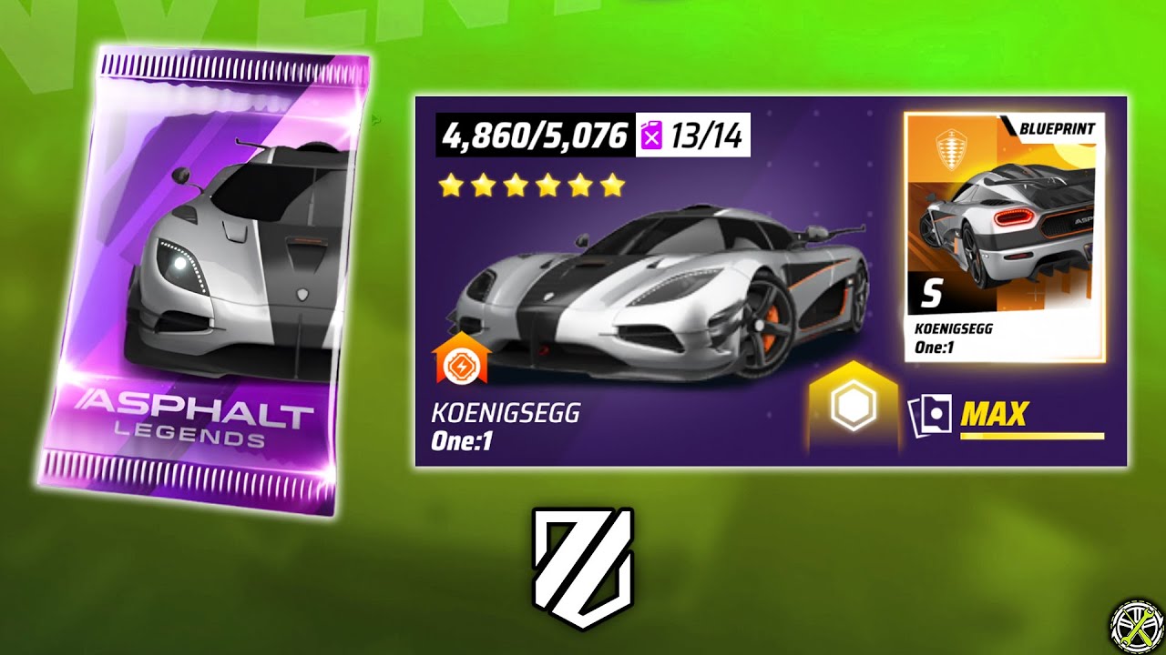 MAXing the Koenigsegg One:1: Asphalt Legends RTG #845 - YouTube