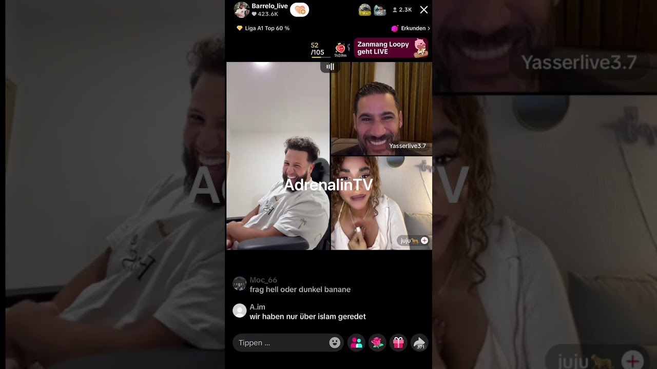 Yasser Abou Chaker Barello Juju | Sie Streiten sich mal wieder | Tik Tok Fitna live Stream 