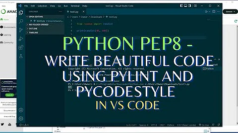 Python Tutorial - Write Beautiful Code Using Pylint and Pycodestyle in VS Code || PEP8