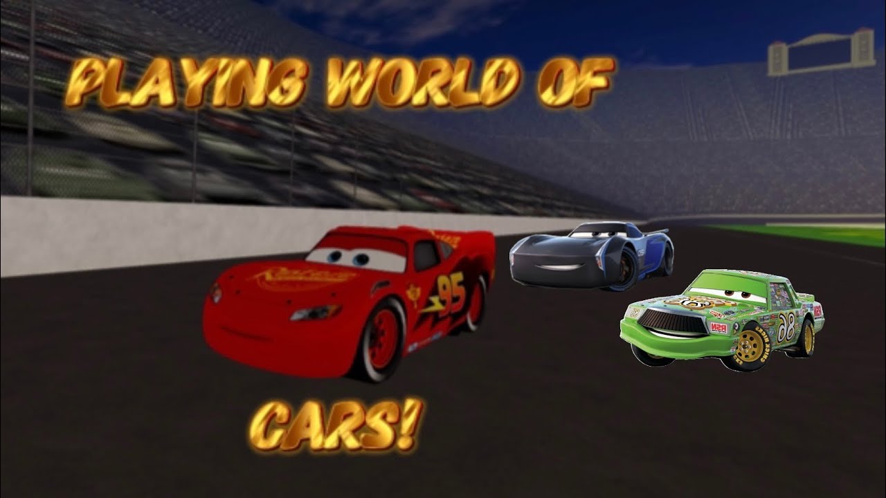 Playing World of Cars in Roblox 