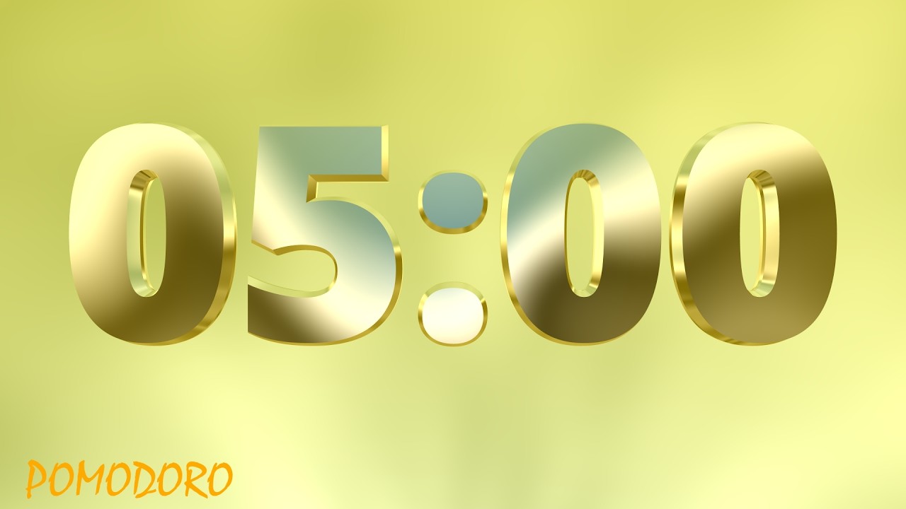 5 Minute Timer - No Music - YouTube