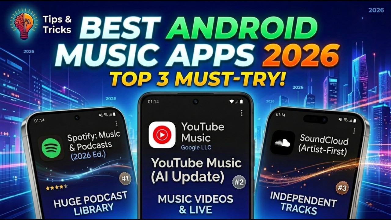 Best Music Apps for Android 2026 | Top 3 Must Try Apps - YouTube