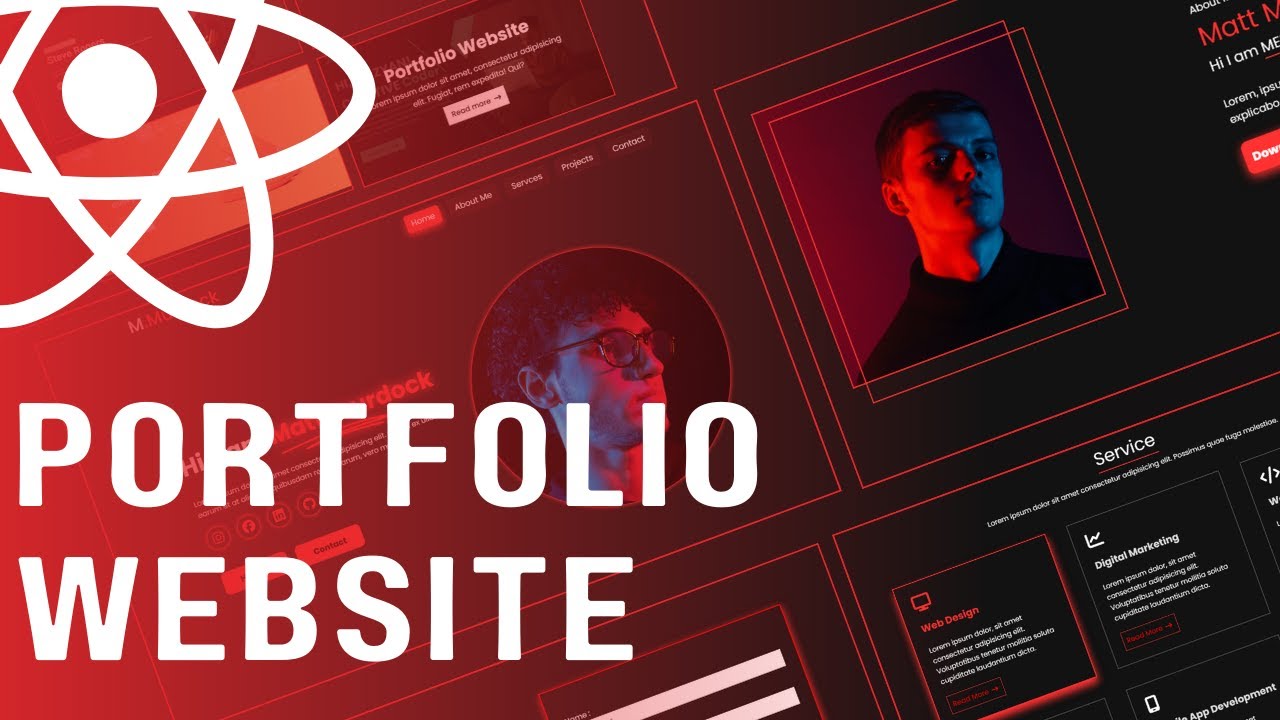 Portfolio Website In React JS | Website Project for Beginners React js ...