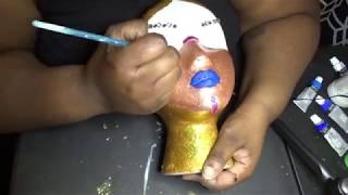 Painting a Styrofoam head