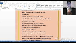 Week 15 - Task: Assignment - Things he/she likes and he/she doesn’t like