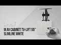 M AV Cabinet TV-Lift 55” Slimline - Pop up TV Lift Cabinet for...