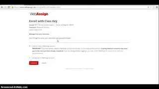 How To Sign Up for WebAssign