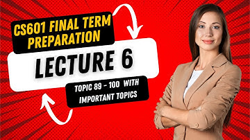 CS601 Short Lecture 6 | CS601 Topic 89-100| CS601 Midterm Short Lecture | CS601 Midterm Preparation