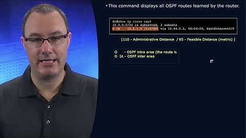14  ROUTE 2 0  OSPF Routes in the Routing Table