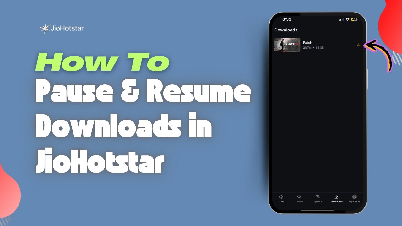 How to Pause & Resume Downloads in JioHotstar - YouTube