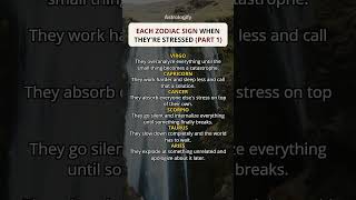 Each Zodiac Sign WHEN THEY'RE STRESSED (Part 1) #zodiac #zodiacsigns #astrology #horoscope #tarot