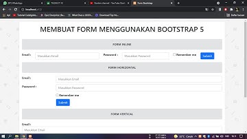 Membuat Form Inline, Horizontal dan Vertical Menggunakan Bootstrap 5 | Pemrograman Web