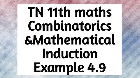 11th maths example 4.9