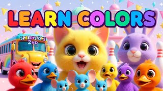 Learning Videos for Toddlers | Learn Colors with Ducks, Cat, Bunny & Mice | Speedy Toys 2nd