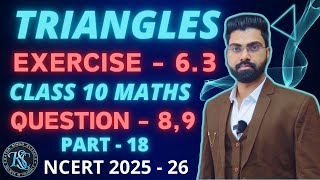 Class 10 Maths | Triangles | Exercise 6.3 | Question 8 9 | CBSE | NCERT 2025 #cbse #ncert #triangles