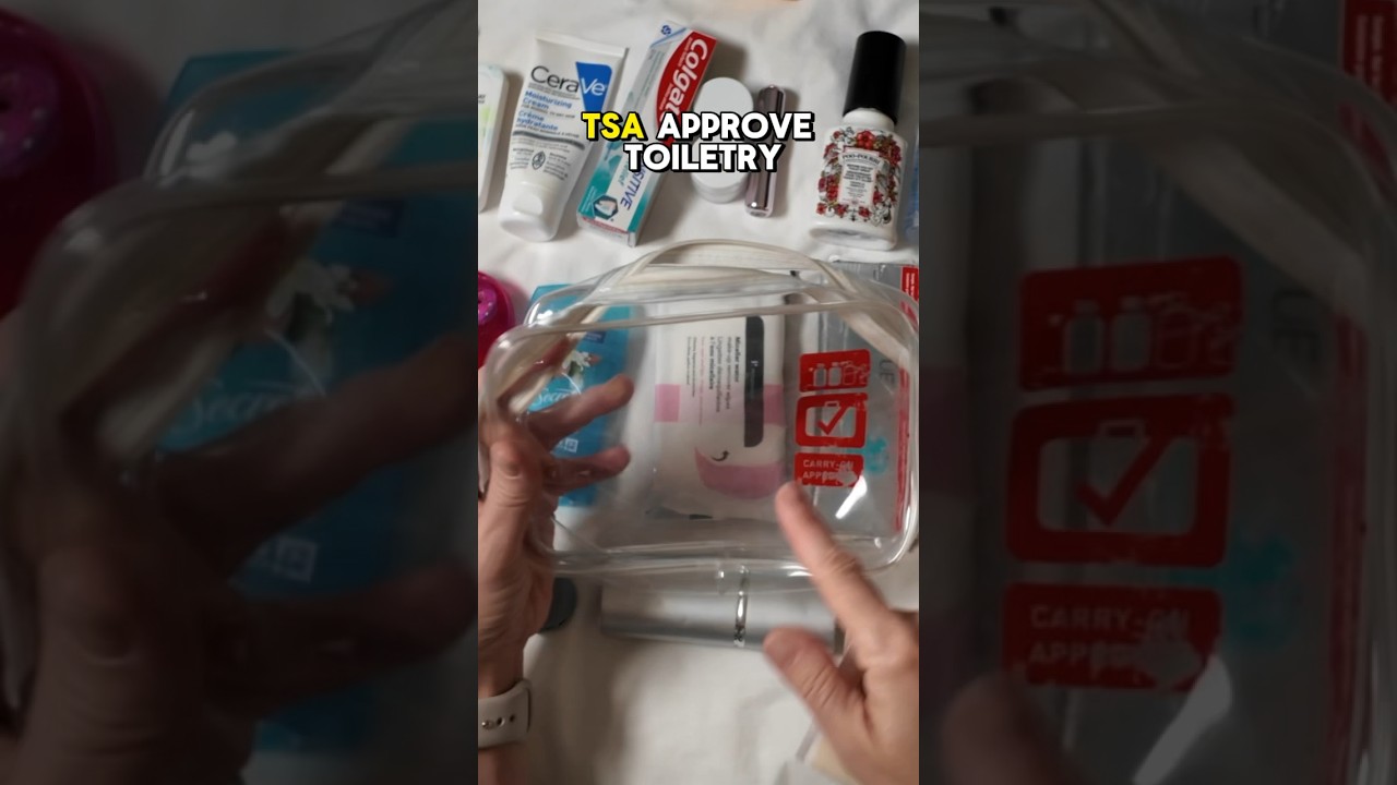 How I pack toiletries in my carry-on bag (TSA approved!) #traveltips #travel #packwithme  #packing