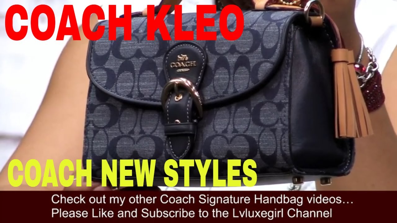Unboxing Coach Kleo Top Handle In Signature Chambray | Coach Signature ...