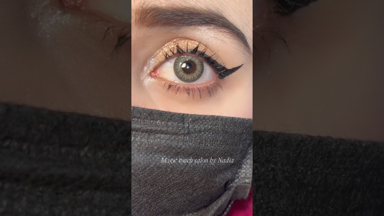 Grey lens for golden eyes makeup #youtubeshorts #eyemakeup #makeup #eyemakeuptutorial