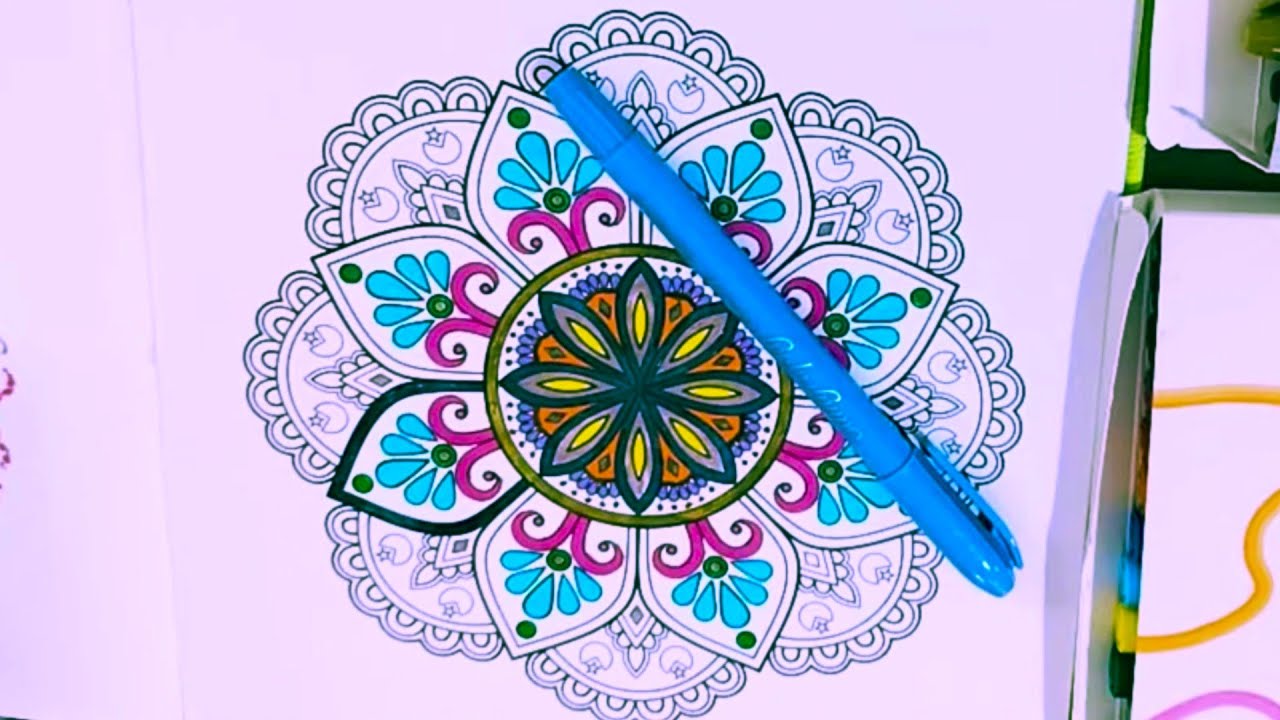 Coloreando mandalas: Terapia 97 #art #mandala #coloring #painting