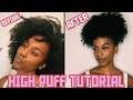 HIGH PUFF TUTORIAL ON NATURAL HAIR| UNDER 5 MINUTES