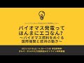 バイオマス発電ってほんまにエコなん？ 〜バイオマス燃料をめぐる国際機関と欧州の動き〜