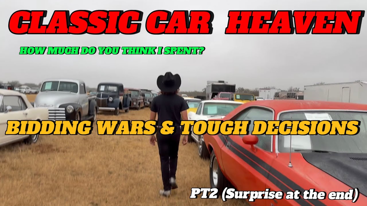 Classic Car Auction Pt 2:  Full Look Behind the Scenes. LIVE Bidding Wars