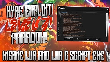 [OMFG] ✅ HYPE ROBLOX HACK/EXPLOIT!✅ | PARADOX ! | INSANE LUA AND LUA C SCRIPT EXE! (WORKING!)