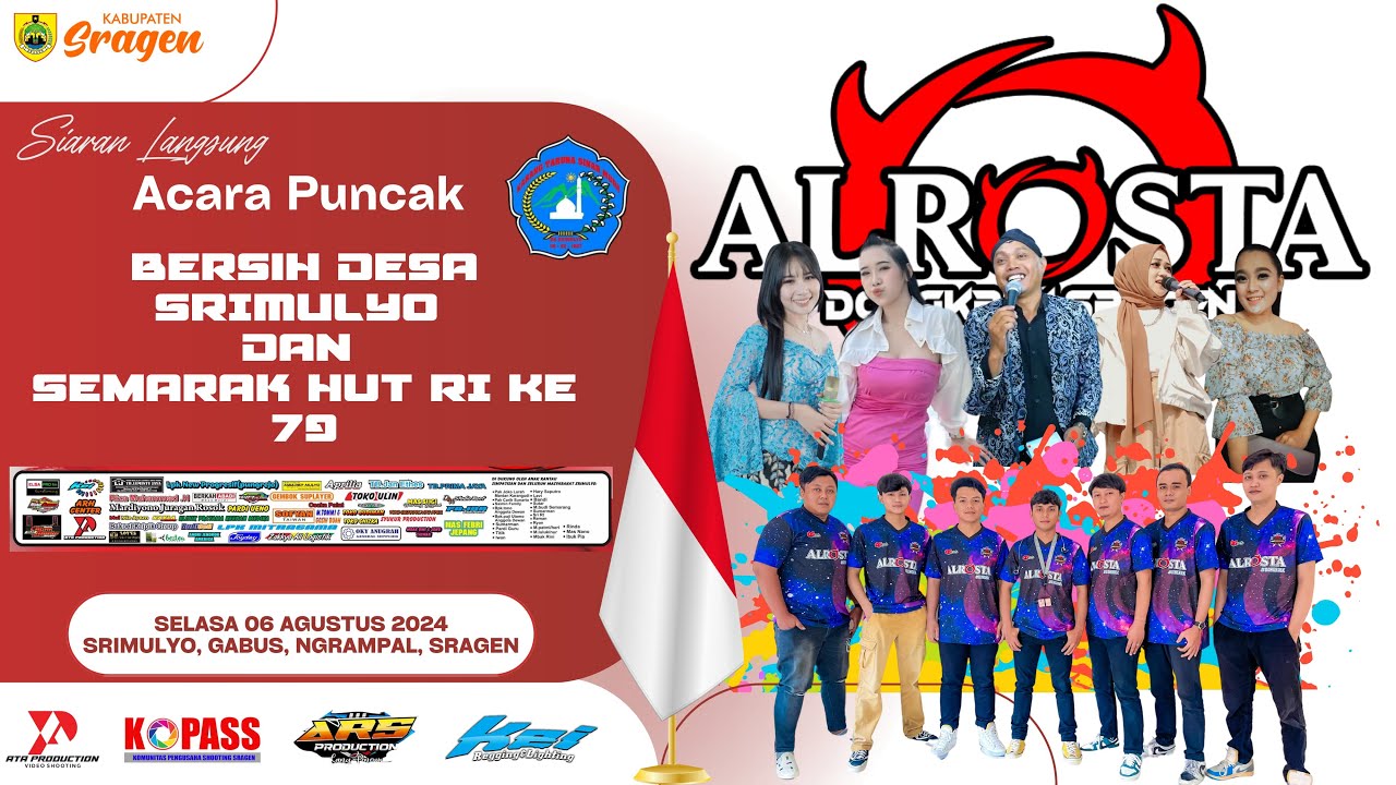 LIVE ALROSTA DONGKREK | PUNCAK ACARA BERSIH DESA DS.SRIMULYO DAN SEMARAK HUT RI KE 79 | ARS JiliD 5