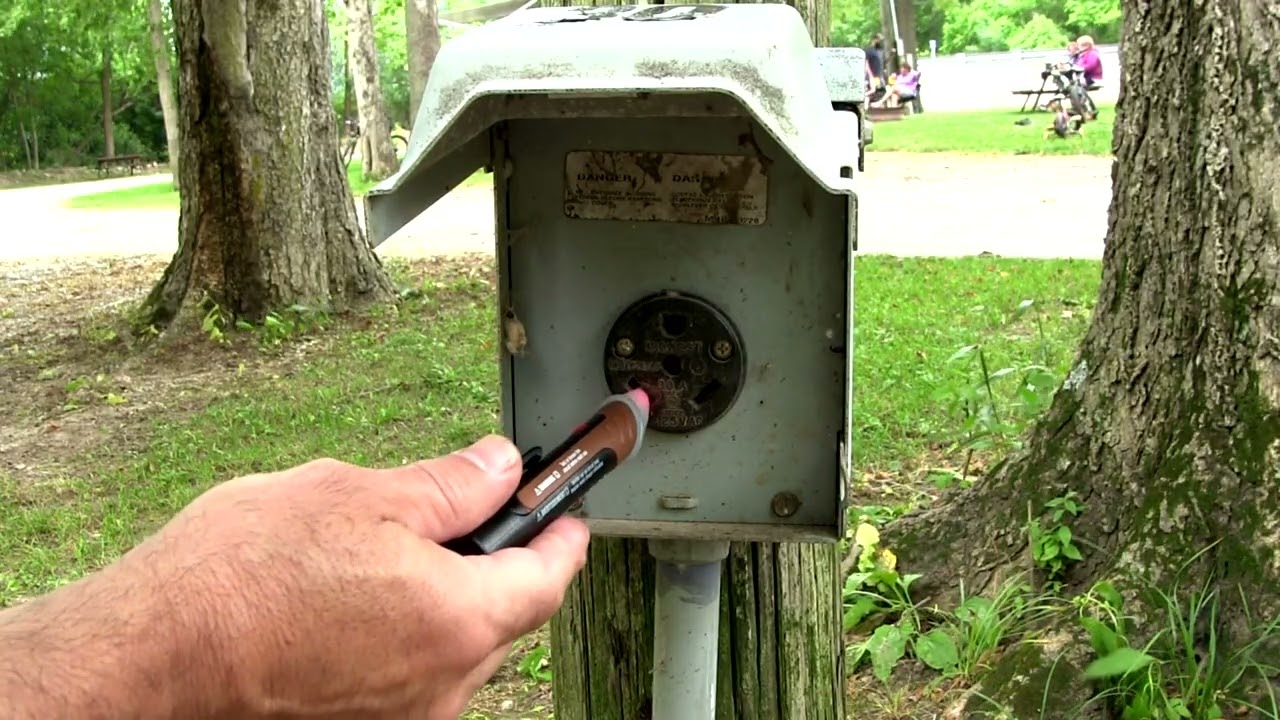 RVing For Newbies Book:  chapter 3   basic campground pedestal checking, 30a without a breaker