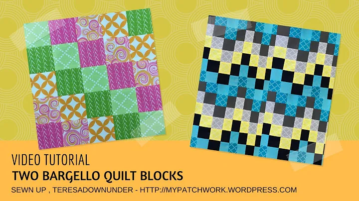Video tutorial: 2 bargello quilt blocks -  tube qu...