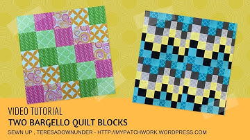 Video tutorial: 2 bargello quilt blocks -  tube quilting